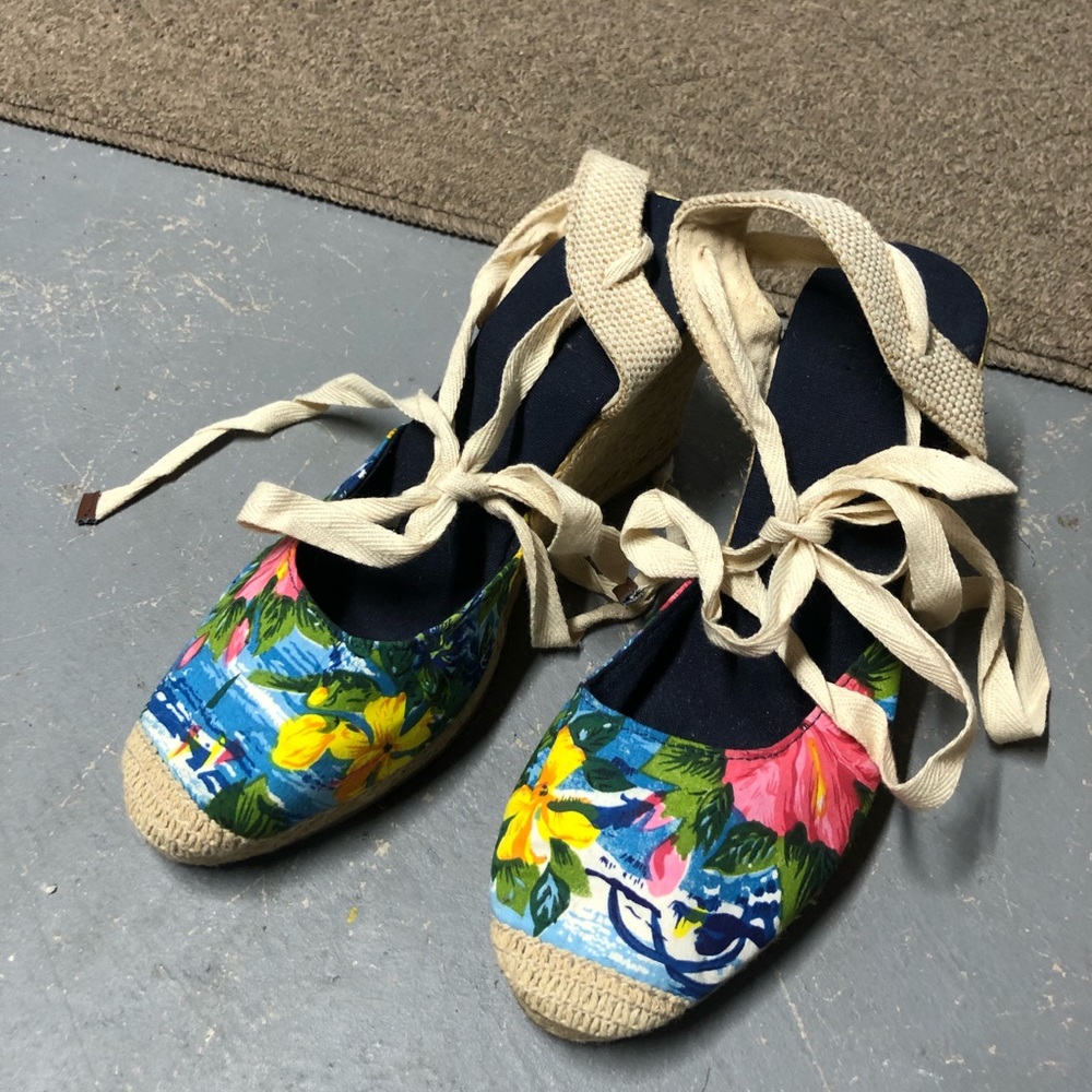 ASOS Lace-Up Tropical Espadrilles